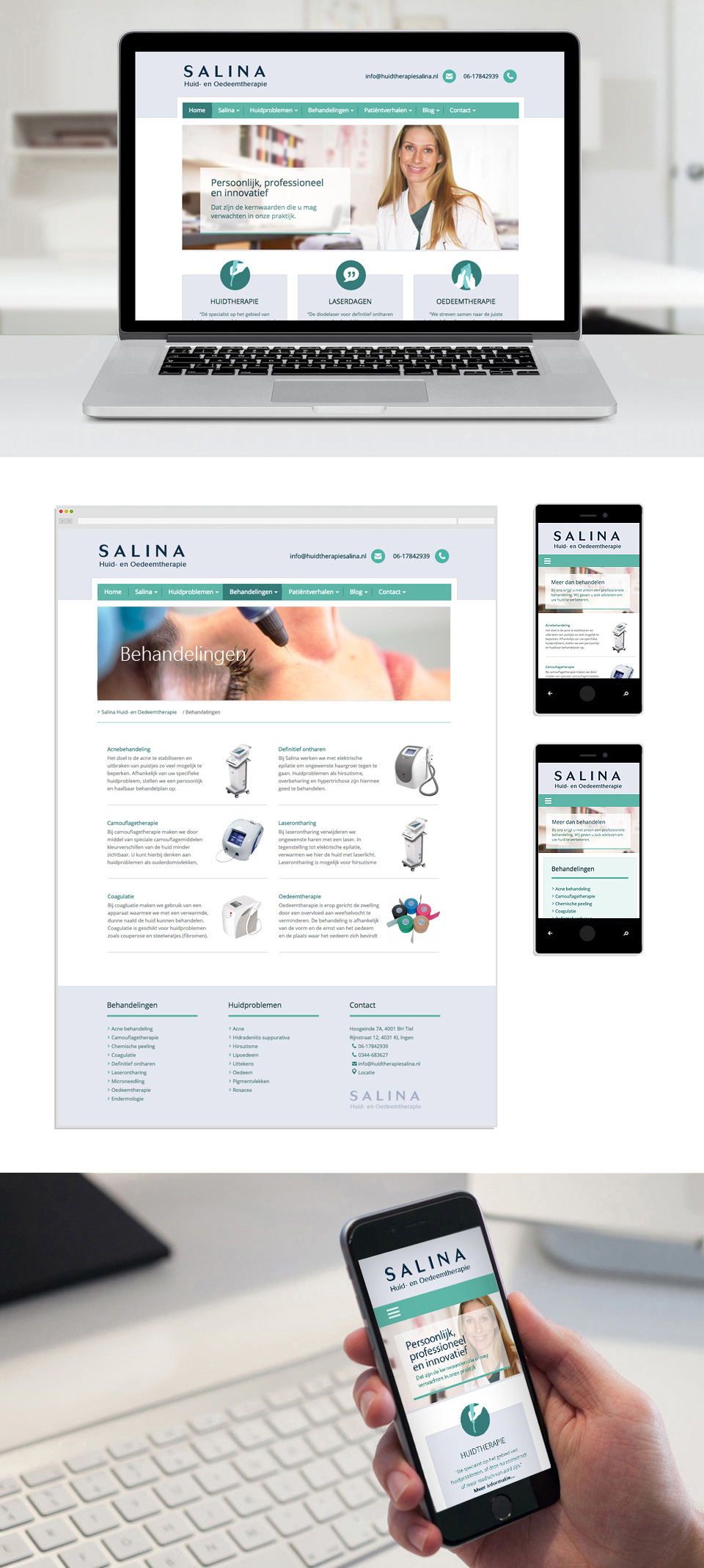 Webdesign - Huidtherapie Salina